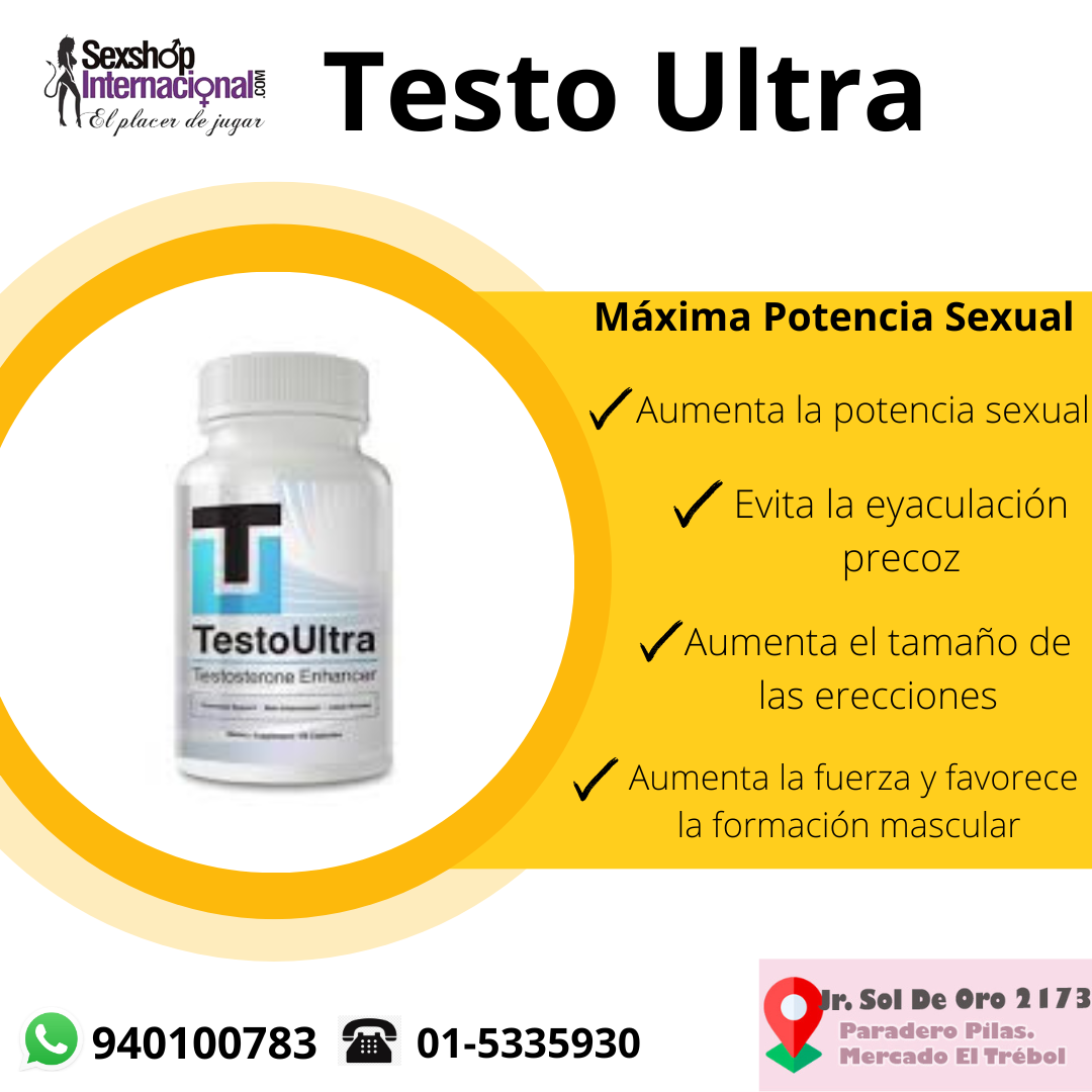 TESTO ULTRA POTENCIA MAS TESTOSTERONA - SEXSHOP PLAZA NORTE.